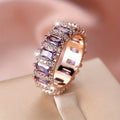 Vintage Palace Style Full Circle Purple Zirconia Ring
