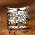 Long Wrapped Around Silver Plated Ring