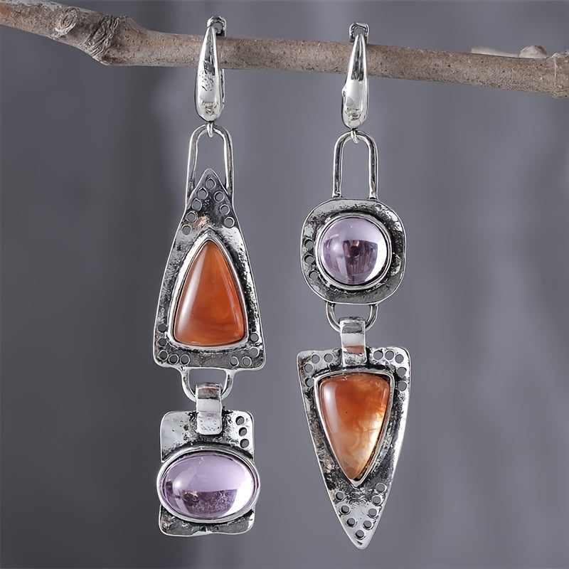 Elegant Rhinestone & Silver Plated Statement Earrings