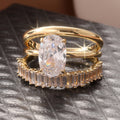 Sparkling Zirconia Stacked Rings Set