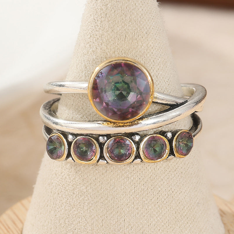 Artistic Cubic Zirconia Inlaid Ring