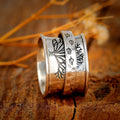 Vintage Hand Carved Tree of Life Spinner Ring
