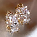 Clear Cubic Zirconia Drop Earrings