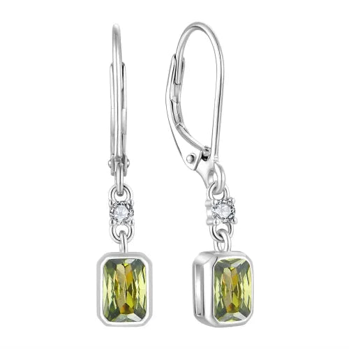 Moss Agate Rounded Earrings