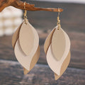 Vintage Layered Ivory Petal Lightweight Drop Earrings