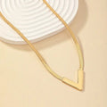 Sleek Minimalist Chain V-Shaped Pendant Necklace
