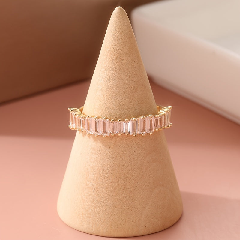 Sparkling Zirconia Stacked Rings Set