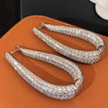Elegant Cubic Synthetic Zirconia Hoop Earring