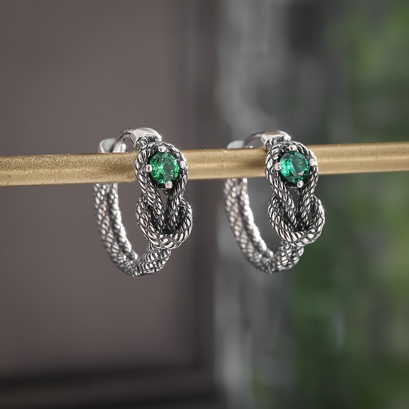 Green Cubic Zircon Earrings