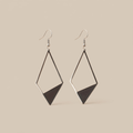 Modern Stainless Steel Geometric Diamond Drop Earrings