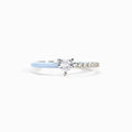 Timeless Heart-Cut Half Enamel Ring