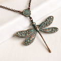 Bohemian Multicolored Beads Dragonfly Necklace
