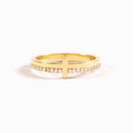 Faith-Inspired Christian Golden Cross Pavé Ring