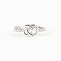 Forever Linked Mother Daughter Interlocking Pavé Ring