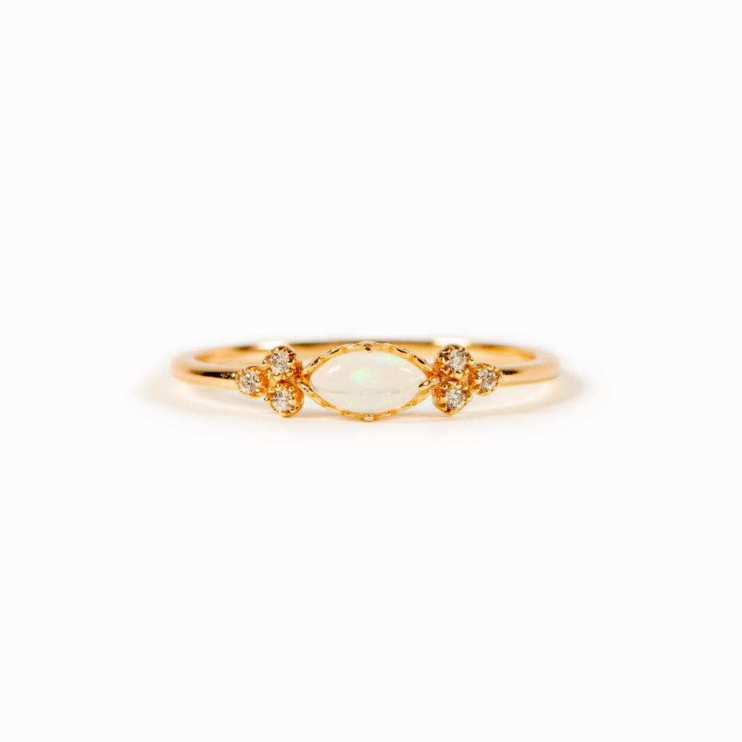 Purest Love Matching Oval Cut Opal Mother & Daughter Ring