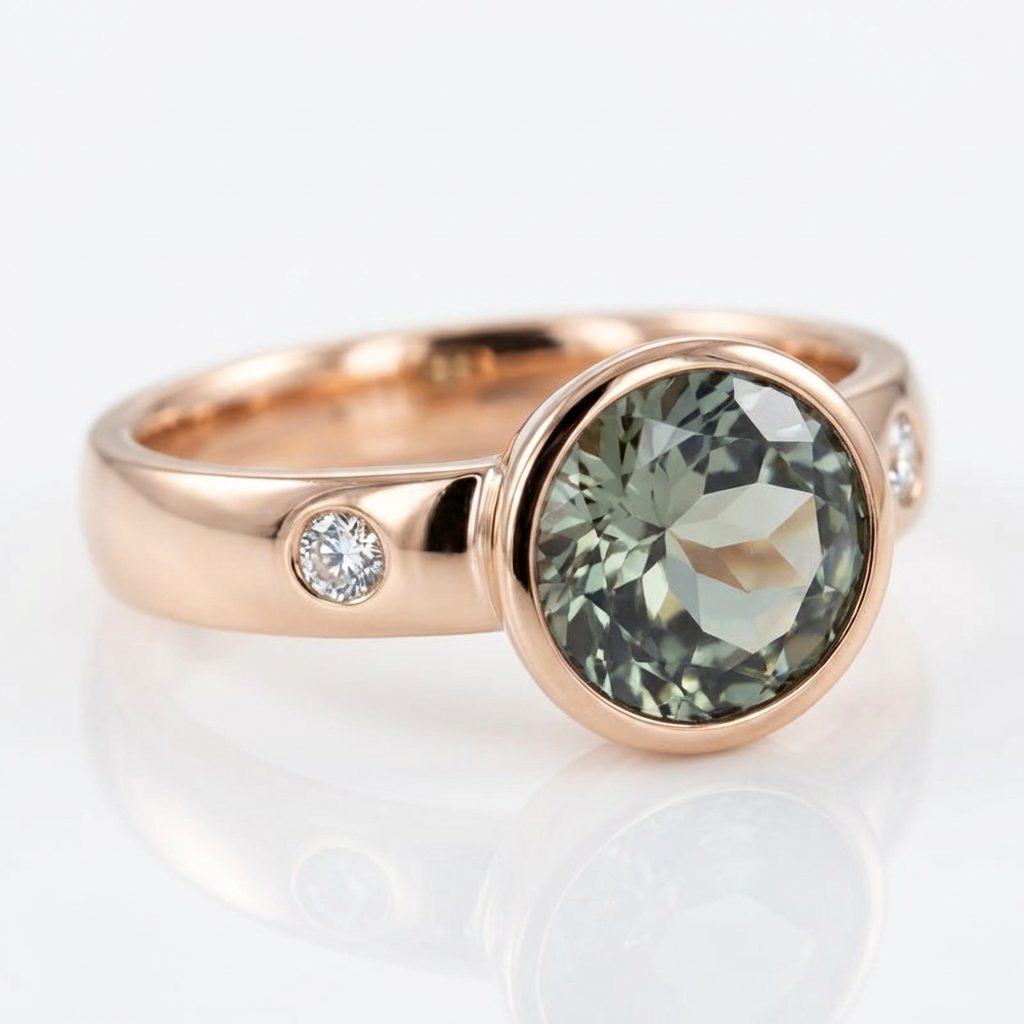 Aquamarine Blue Zirconia Silver Plated Ring