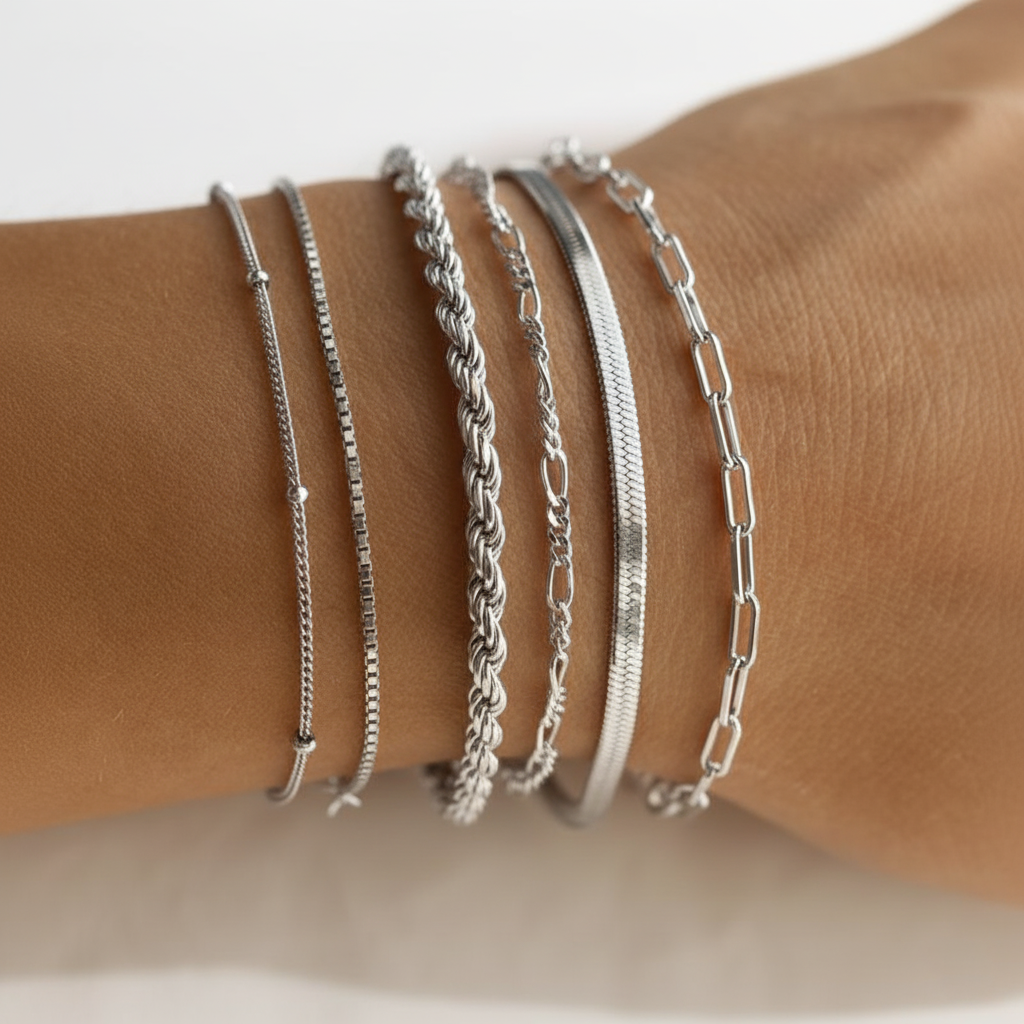 6Pc Classic Bracelets Stack