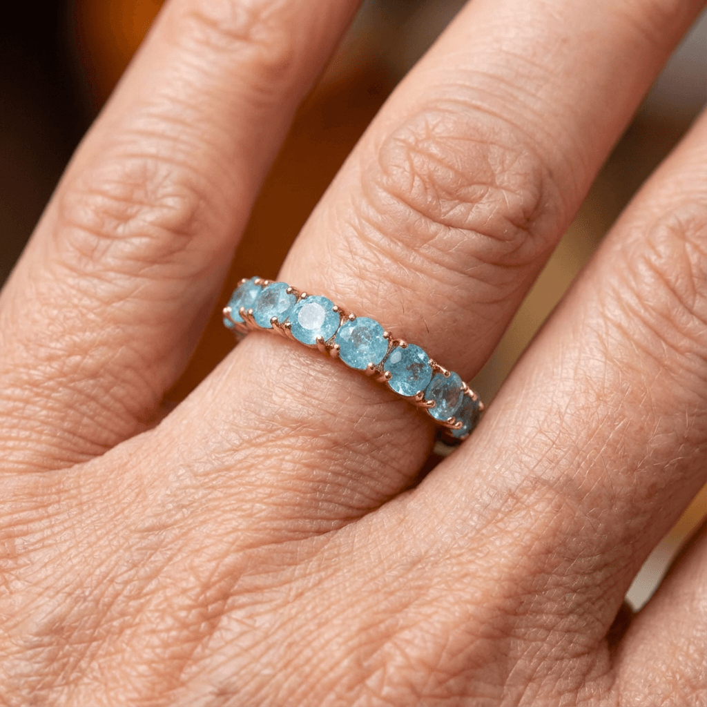 Luxury Round Stone Zircon Ring