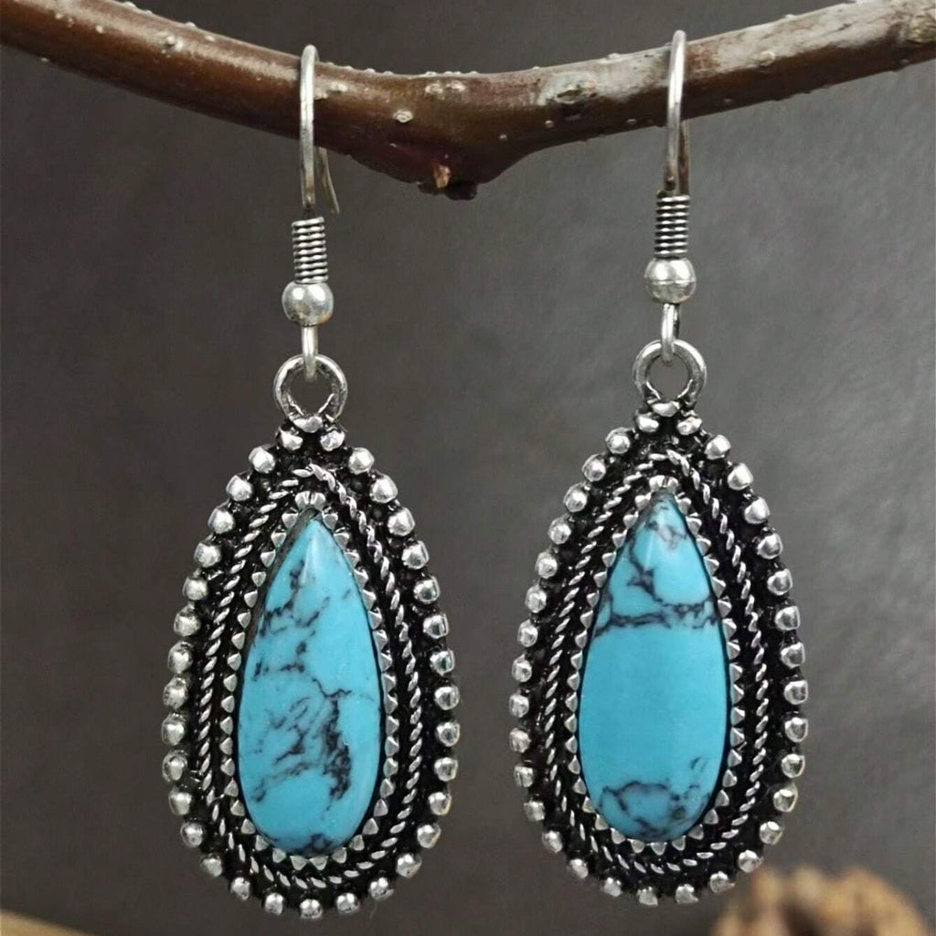 Turquoise Inlaid Earrings