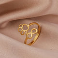 Chloe - Adjustable Infinity Paws Made of Silver and Gold