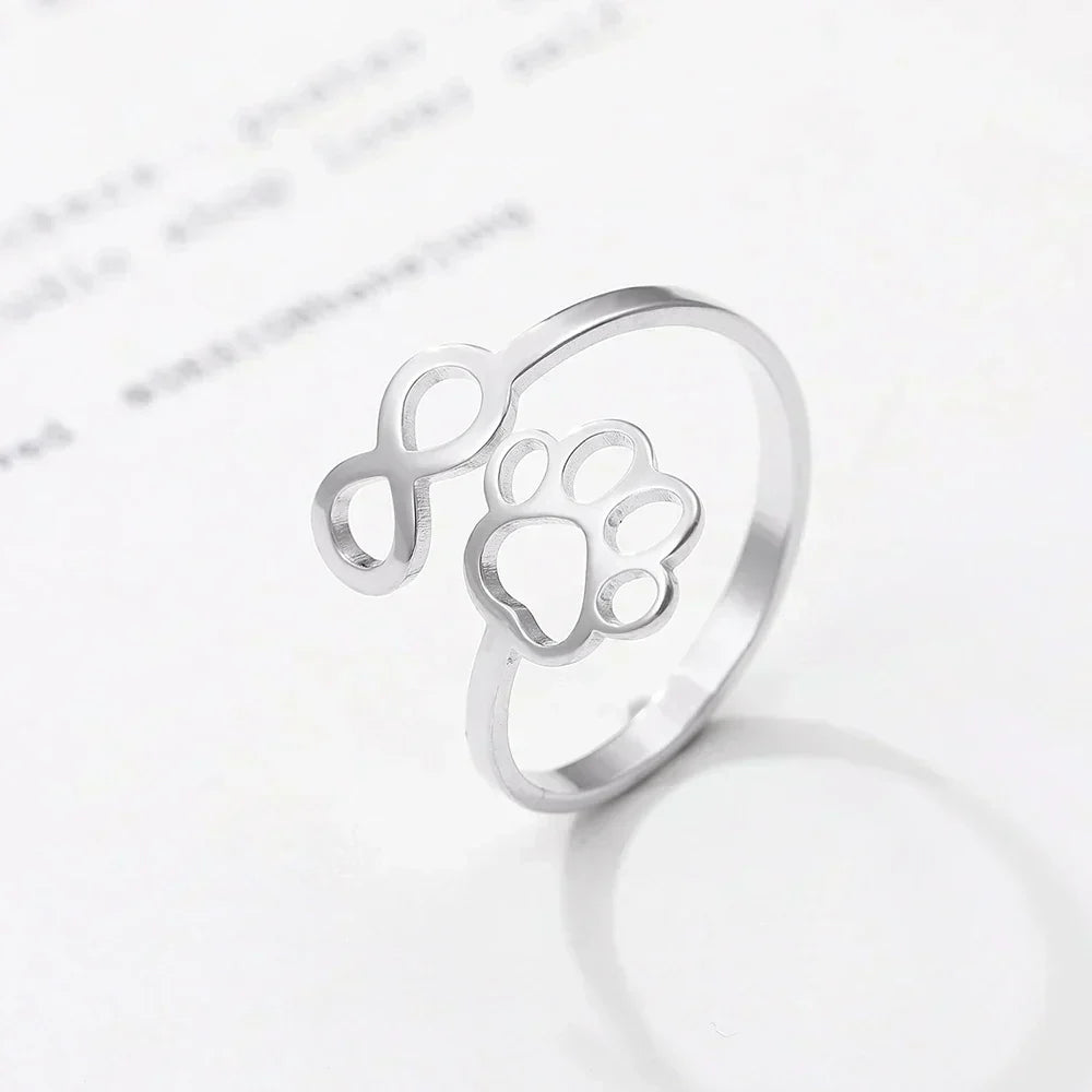 Chloe - Adjustable Infinity Paws Made of Silver and Gold