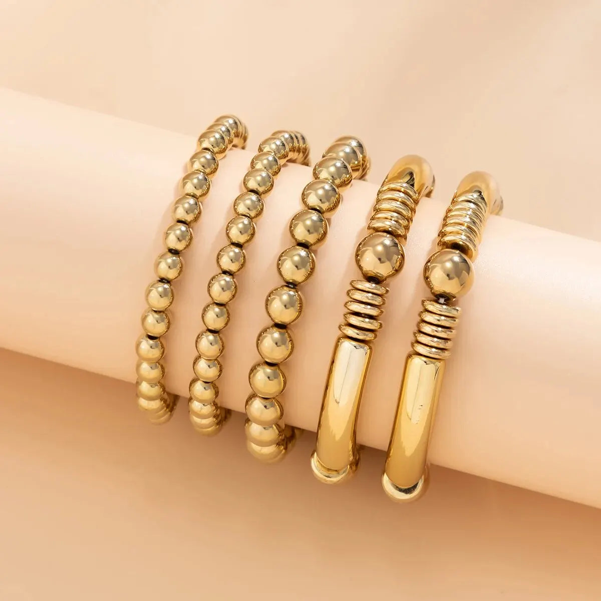 5Pc Beaded Bracelet Stack Set