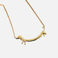Shaneta - Dachshund Necklace in Silver and Gold