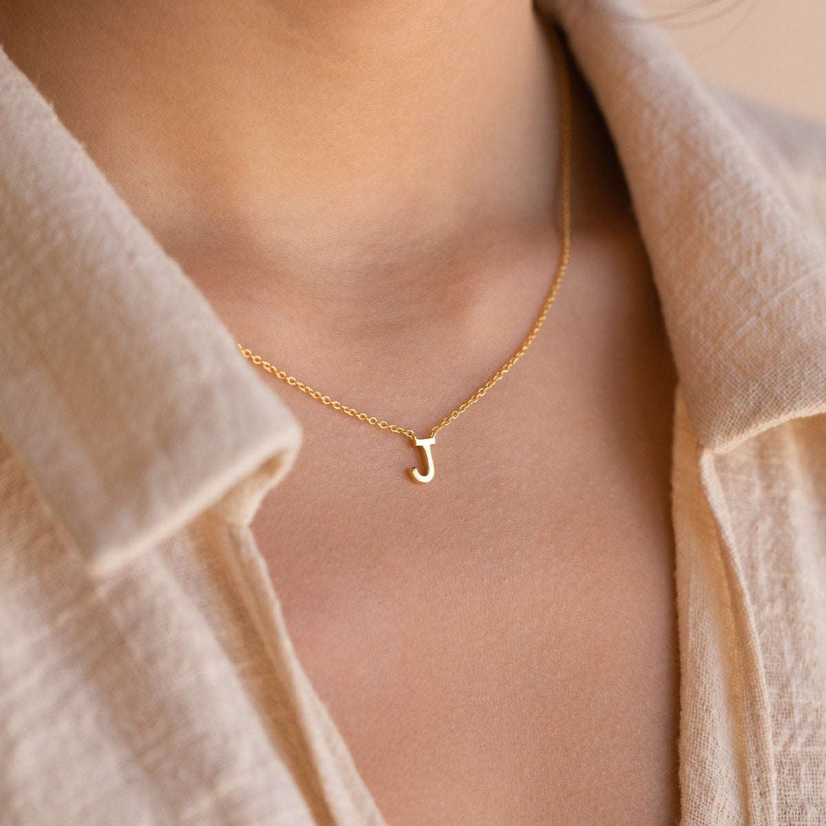 Stylish Dainty Initial Letter Necklace