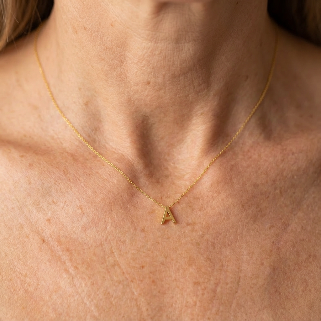 Stylish Dainty Initial Letter Necklace