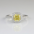 Adjustable Open Design Olive Green Zirconia Ring