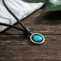 Pendant Leather Choker Necklace