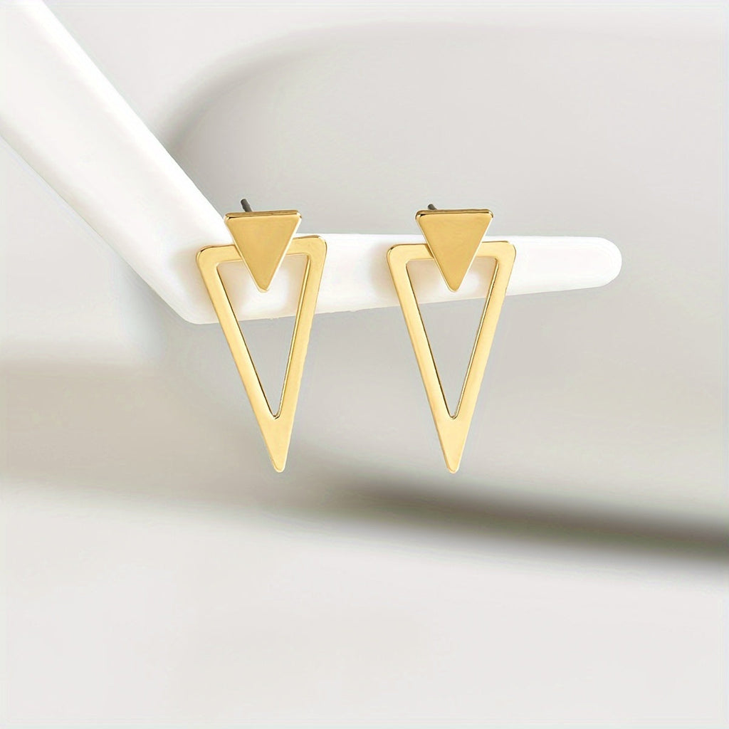 Modern Style Minimalist Triangle Drop Earrings