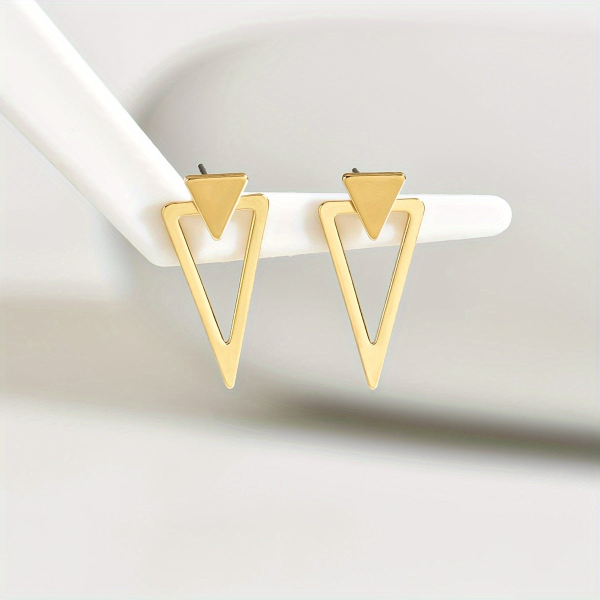 Modern Style Minimalist Triangle Drop Earrings