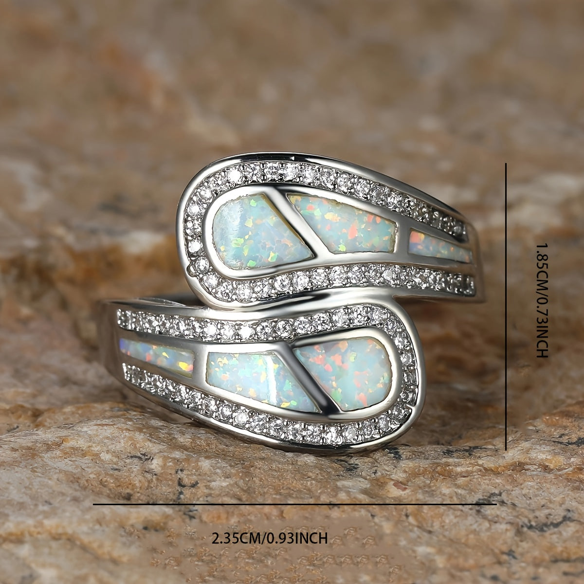 White Opal Stone Ring