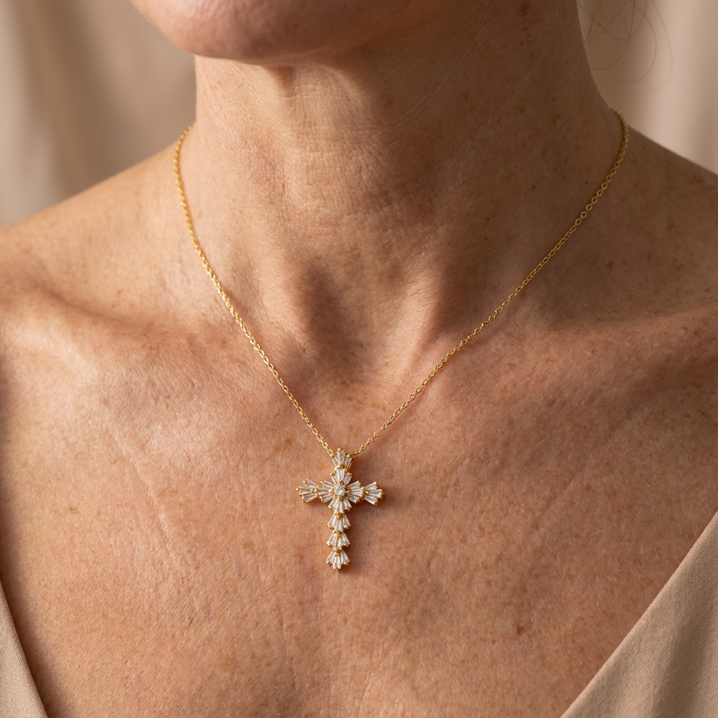 Blooming Cross Necklace