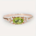 Classic Oval Zirconia Rose Gold Plated Ring