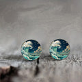 Great Wave Art Stud Earrings