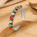 Multistone Turquoise Cuff Bracelet