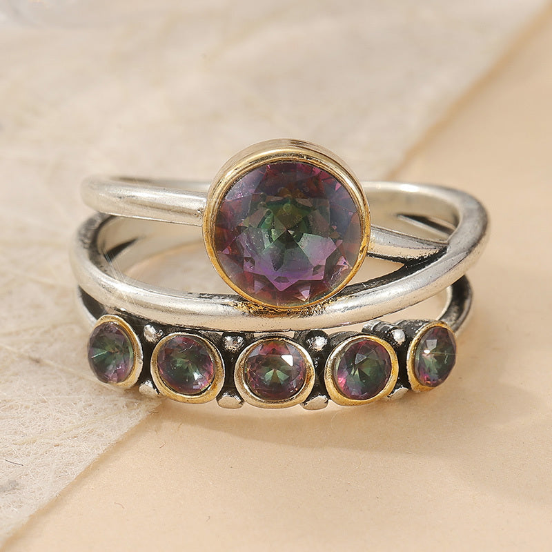 Artistic Cubic Zirconia Inlaid Ring