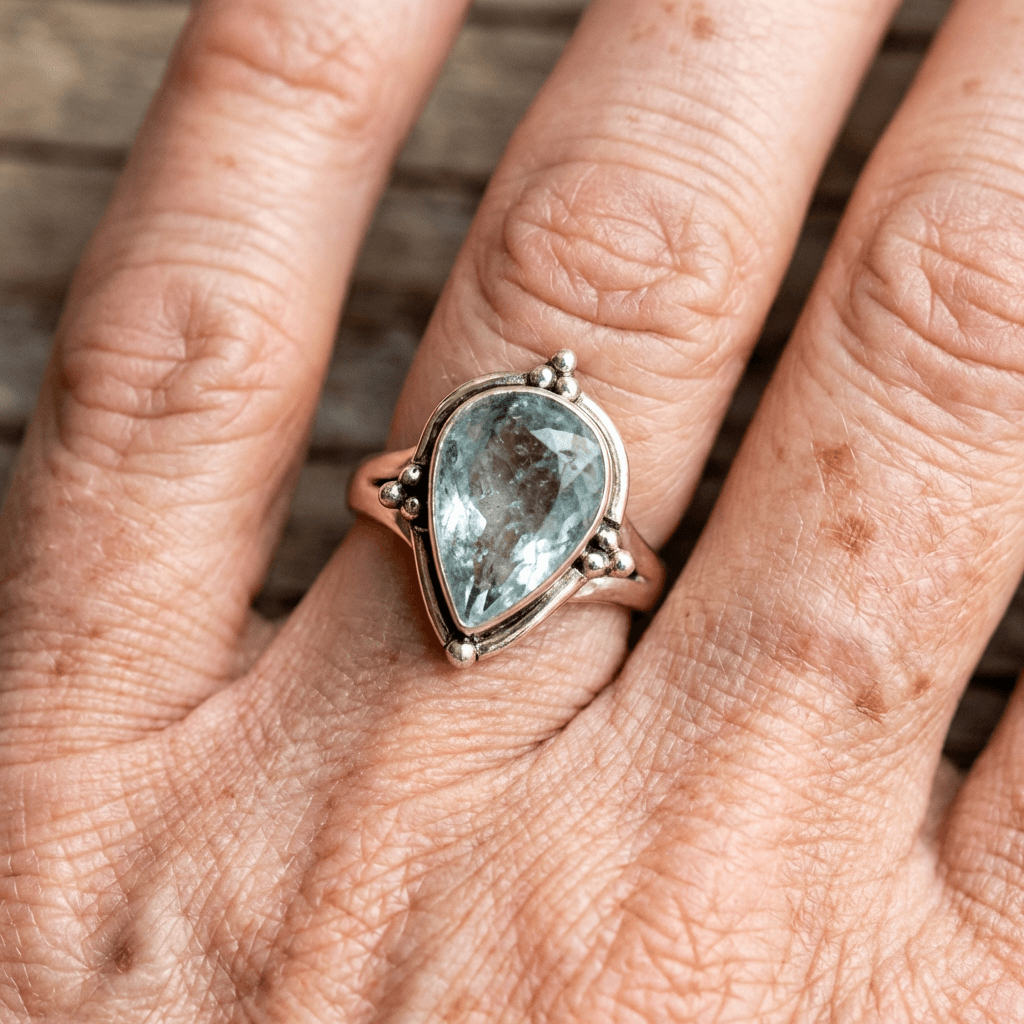 Pear-Cut Zirconia Ring