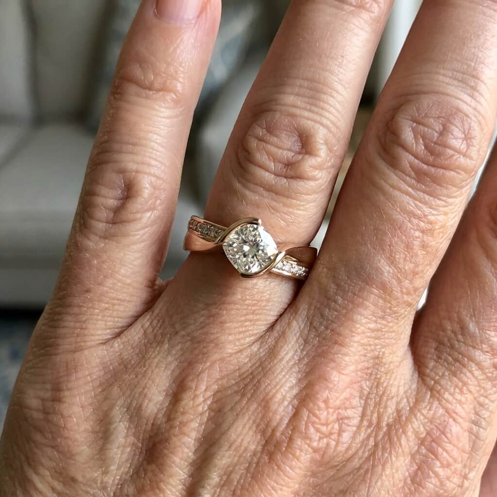 Elegant White Cubic Zirconia Gold Plated Rings