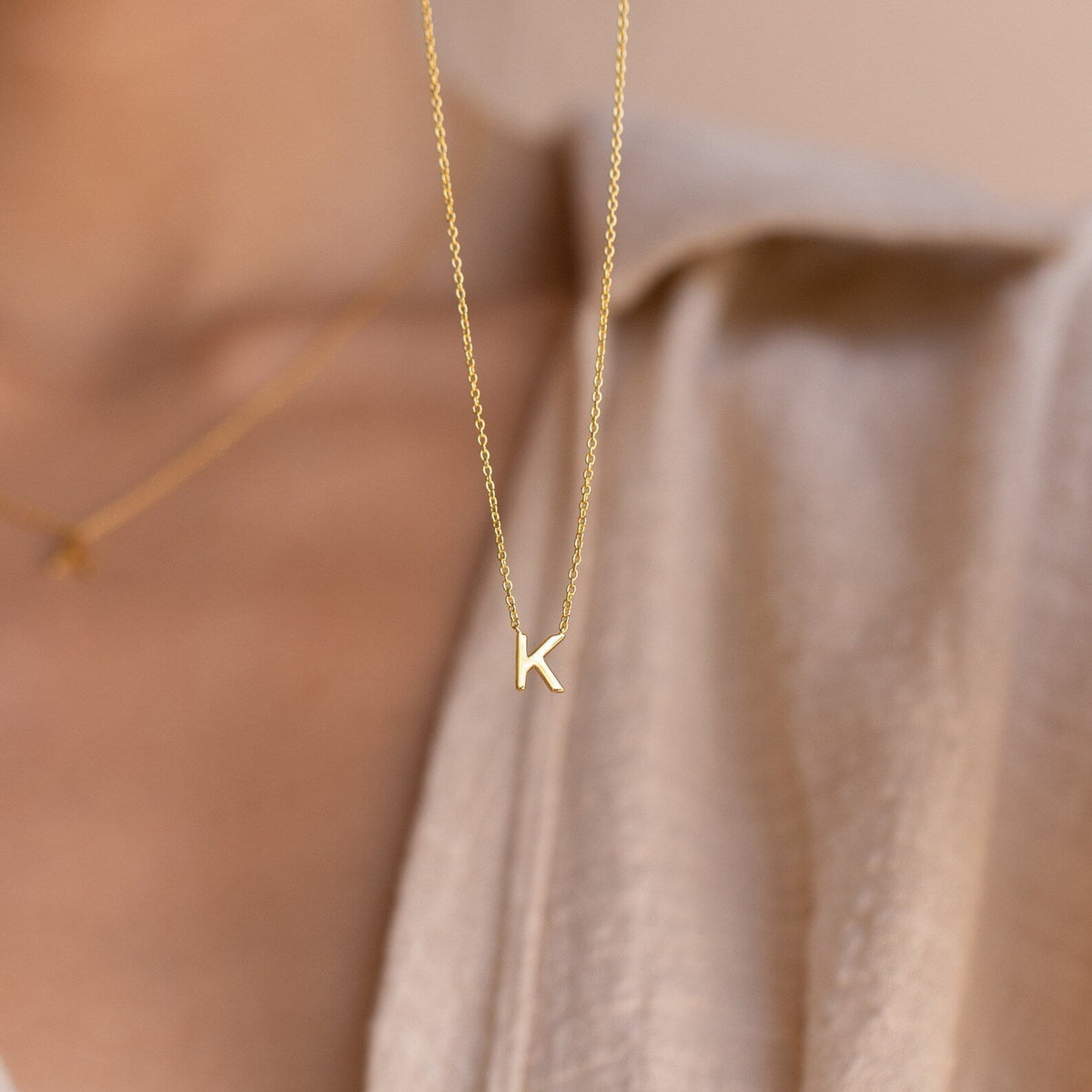 Stylish Dainty Initial Letter Necklace