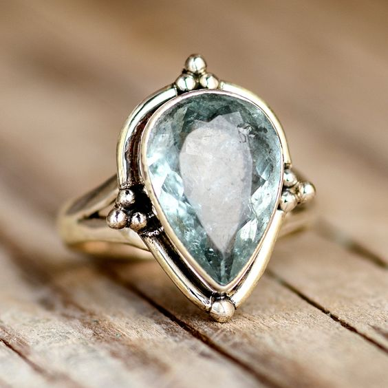 Pear-Cut Zirconia Ring