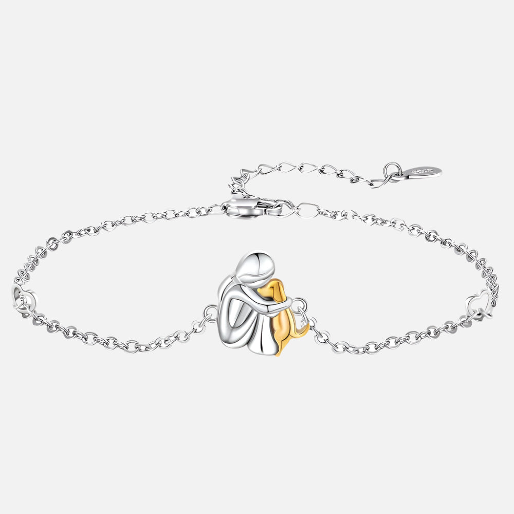 Lydia – Adjustable Dog Embrace Bracelet in Silver & Gold