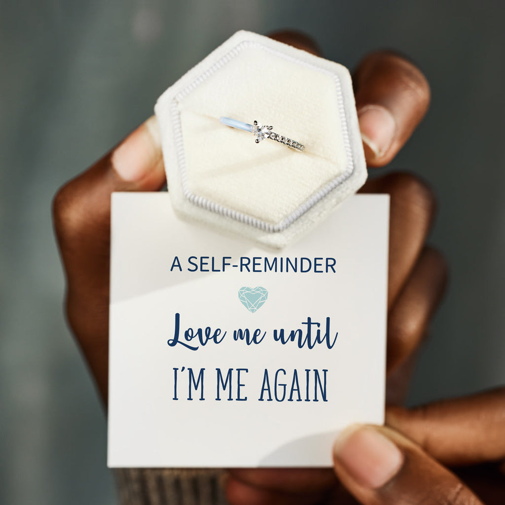 Timeless Heart-Cut Half Enamel Ring